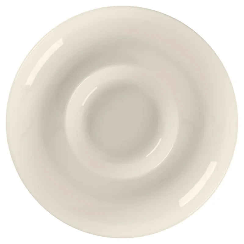 Authentique Assiette creuse gourmet rond blanc porcelaine bone china Ø 29 cm Fedra Rak
