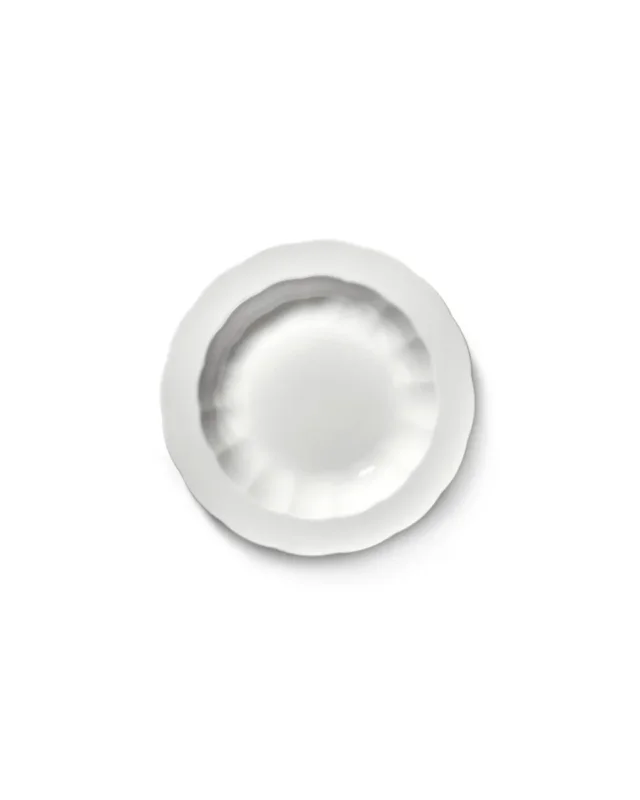 Bon Marché Assiette creuse rond blanc porcelaine Ø 21,5 cm Silhouette Serax