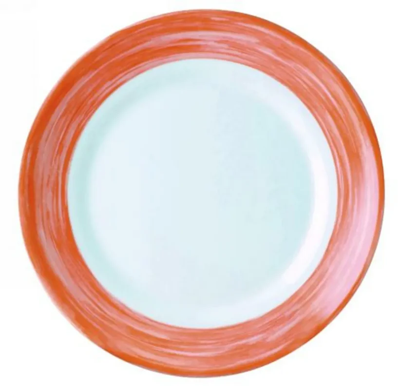 Assiette creuse rond orange verre opal Ø 22,5 cm Brush Arcoroc Offre Du Jour