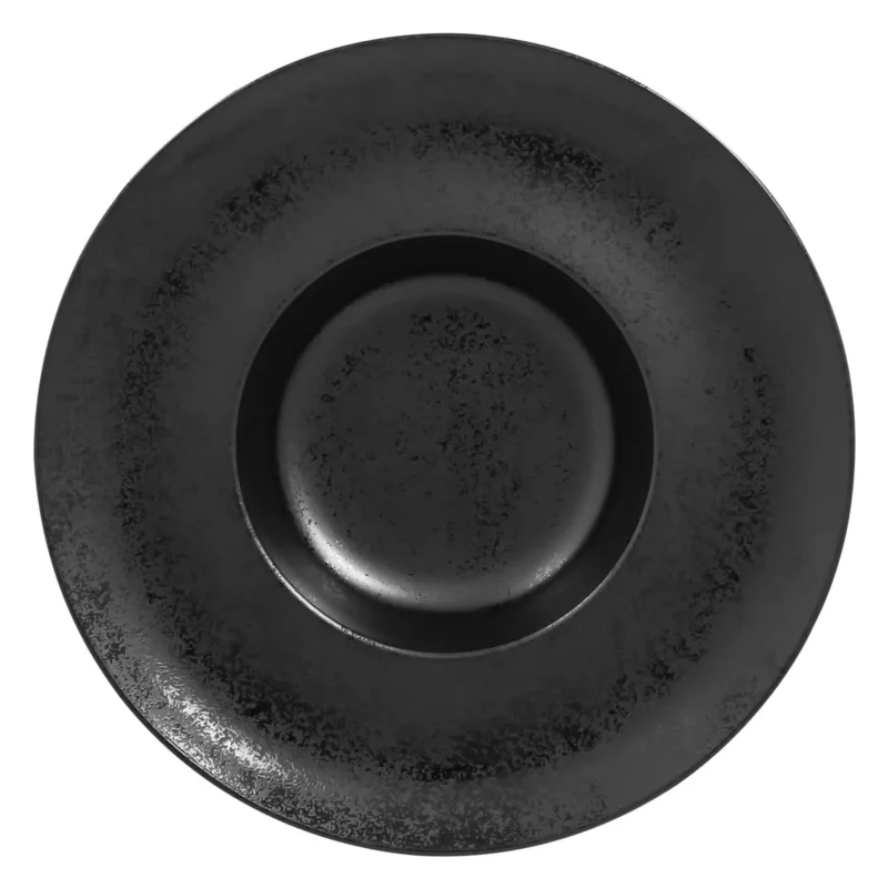 Assiette extra creuse rond noir porcelaine vitrifiée Ø 29 cm Chill Rak Achetez Aujourd’hui