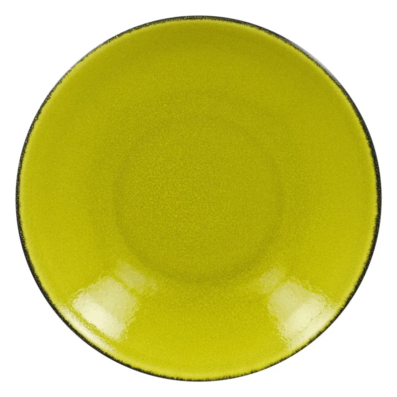Commande En Gros Assiette coupe creuse rond vert porcelaine vitrifiée Ø 27,8 cm Fire Rak