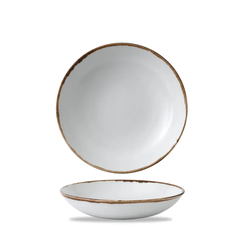 Commander Vite Assiette coupe creuse rond Natural porcelaine vitrifiée Ø 24,8 cm Harvest Dudson