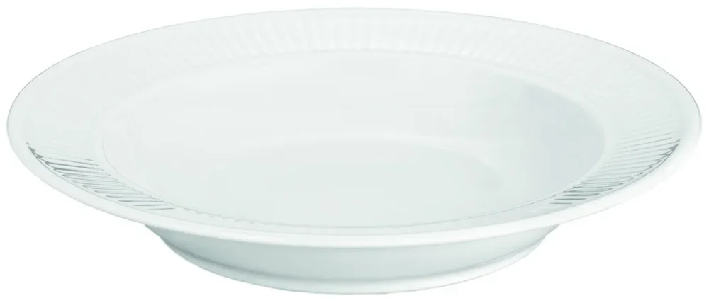 Dernière Chance Assiette creuse rond blanc porcelaine culinaire Ø 16 cm Plisse Pillivuyt