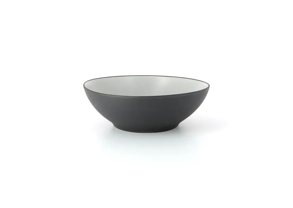 Assiette coupe creuse rond gris porcelaine culinaire Ø 19 cm Equinoxe Revol Nouvelle Collection
