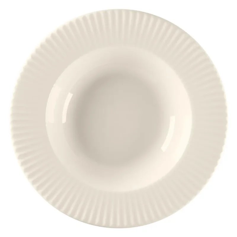 Promotion Assiette creuse rond blanc porcelaine bone china Ø 22,8 cm Spectra Rak