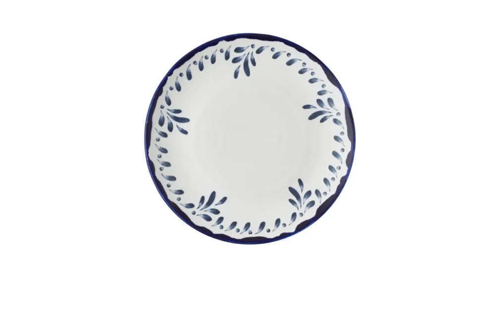 Assiette creuse organique Ink porcelaine vitrifiée Ø 25 cm Harvest Mediterranean Dudson Offre Du Jour