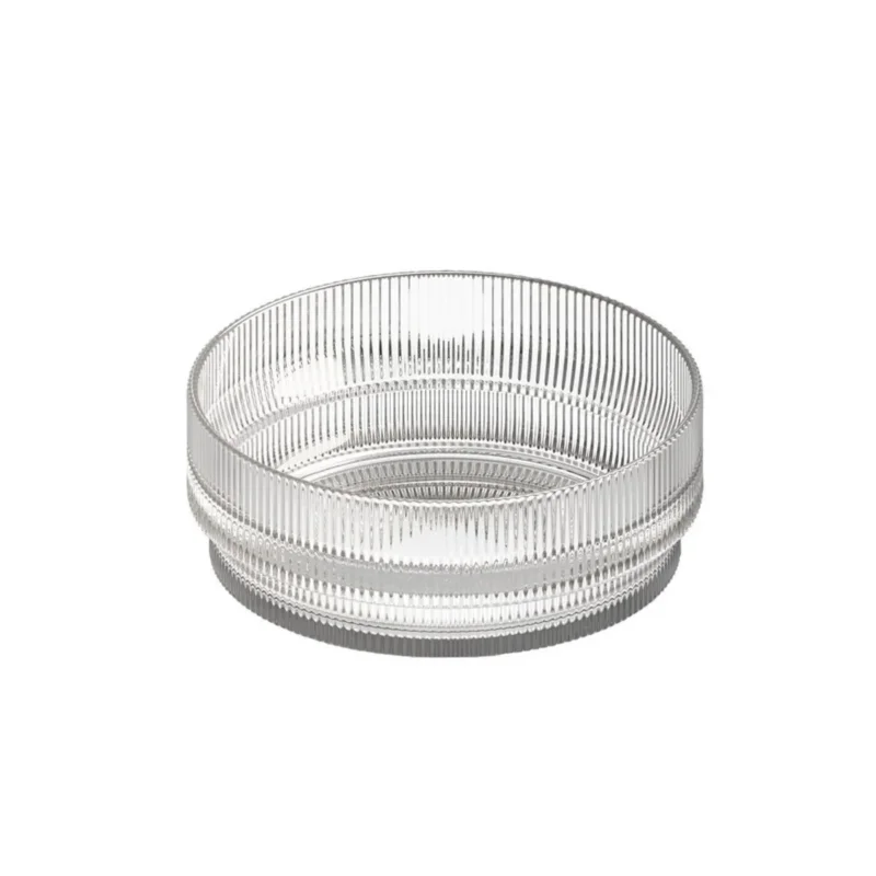 Assiette creuse bord droit rond transparent verre Ø 14 cm The Grid Aps Prix Bas