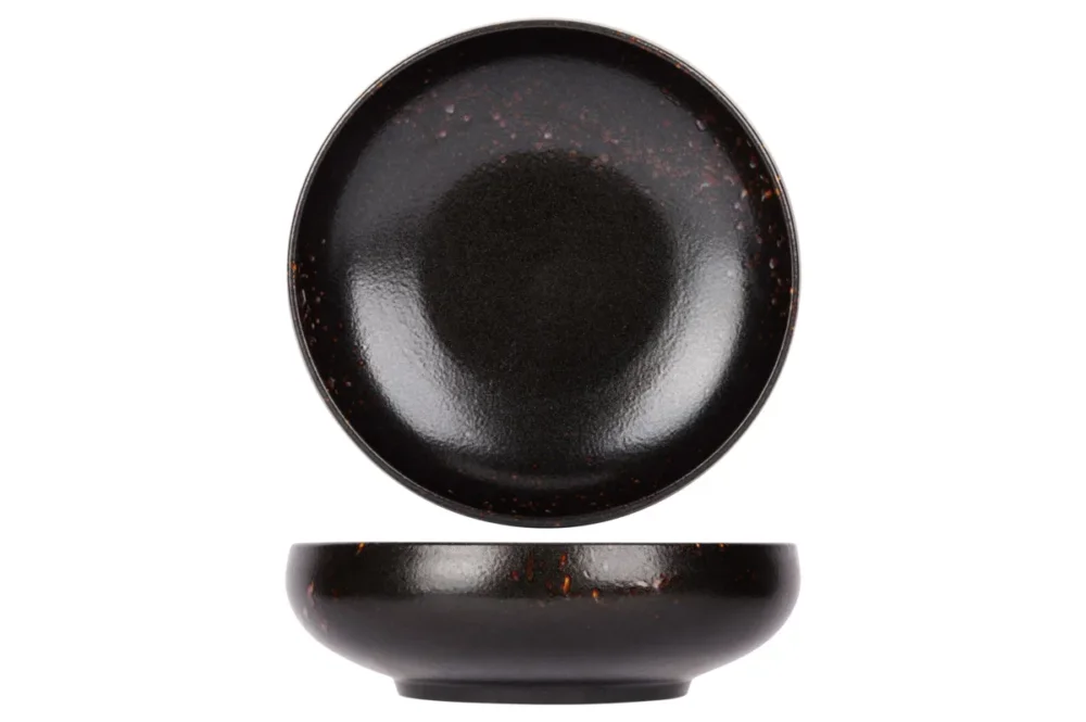 Assiette creuse rond noir porcelaine Ø 19 cm Etna Proof Populaire