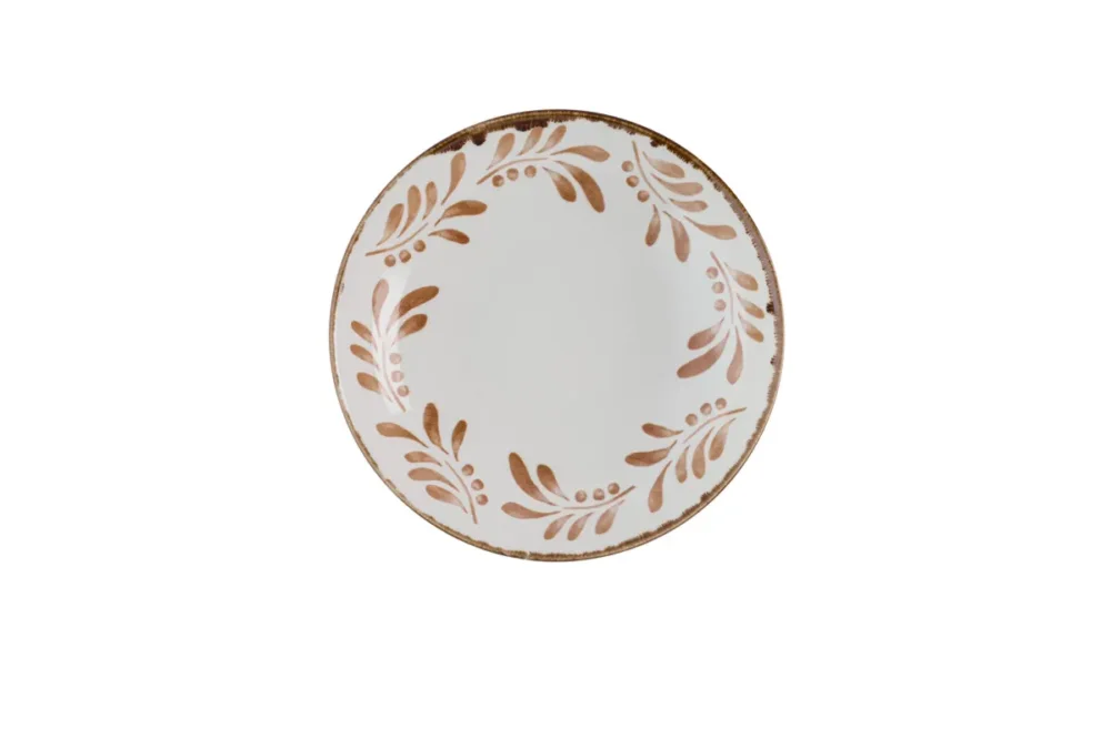 Usine Directe Assiette coupe creuse rond terracotta porcelaine vitrifiée Ø 25 cm Harvest Mediterranean Dudson