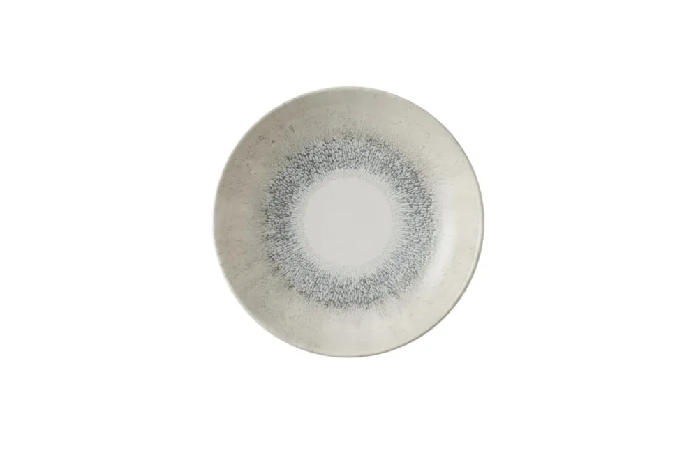 Must-Have Assiette coupe creuse rond Agate grey porcelaine vitrifiée Ø 24,8 cm Fusion Churchill