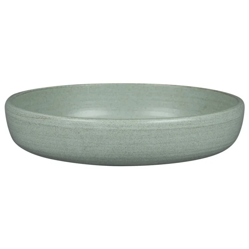 Remise Assiette coupe creuse rond Aqua Green porcelaine vitrifiée Ø 19,8 cm Selva Rak