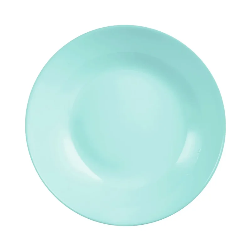 Promotion Assiette coupe creuse rond bleu verre opal Ø 20 cm Diwali Luminarc