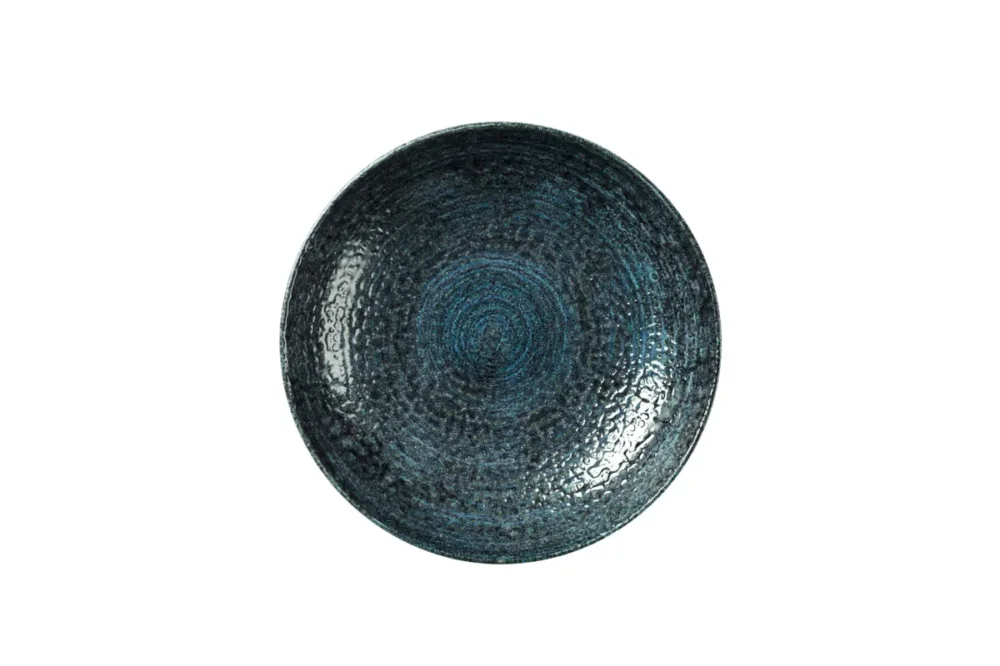 Assiette coupe creuse rond bleu porcelaine vitrifiée Ø 24,8 cm Chroma Churchill Livraison Gratuite