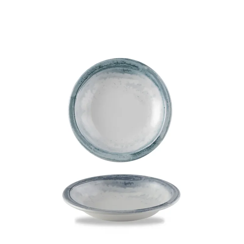 Promotion Saisonnière Assiette coupe creuse rond bleu porcelaine vitrifiée Ø 21 cm Finca Limestone Dudson