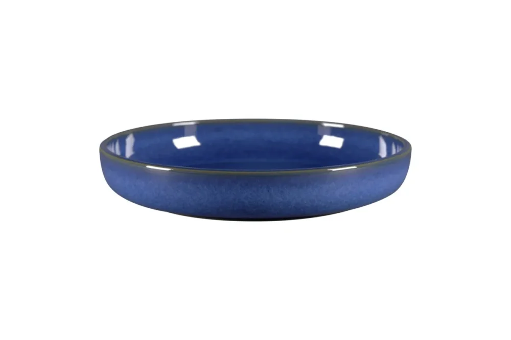 Paiement Sécurisé Assiette creuse rond bleu porcelaine vitrifiée Ø 25,8 cm Rakstone Ease Rak