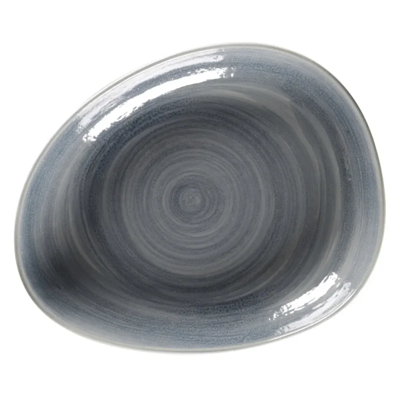 Produit De Marque Assiette coupe creuse triangulaire Jade porcelaine vitrifiée 27,8x22,7 cm Rakstone Spot Rak