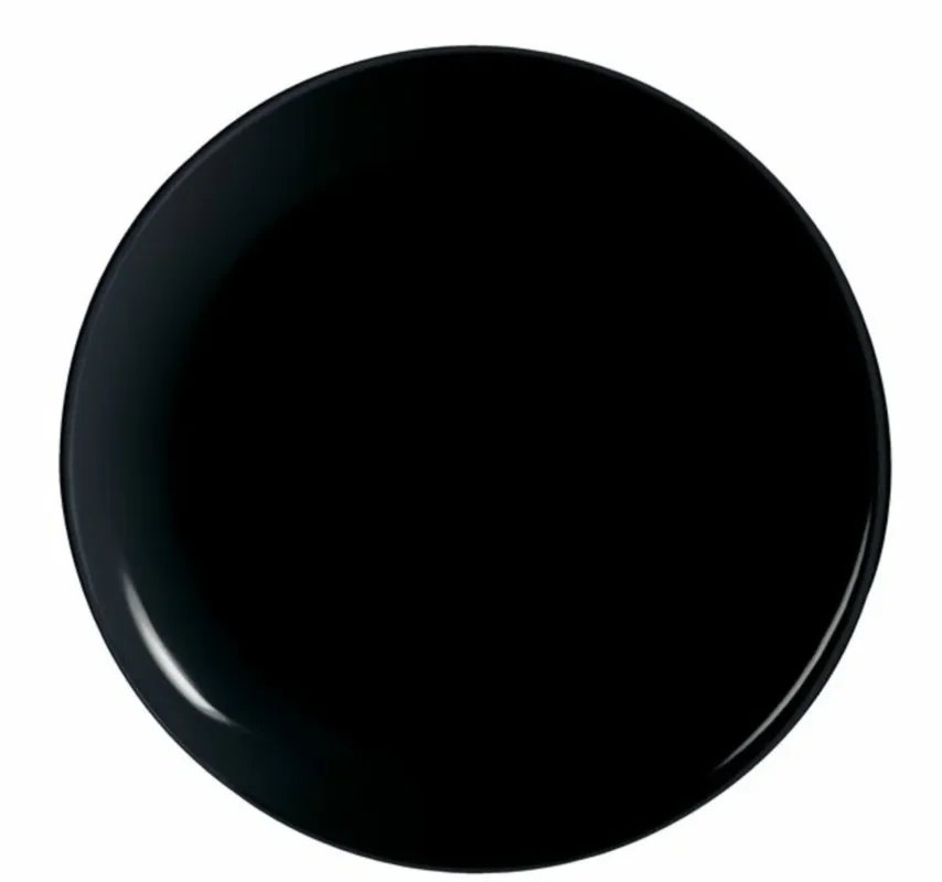 Assiette à pizza rond noir verre trempé Ø 32,1 cm EvolutionsArcoroc Prix Réduit