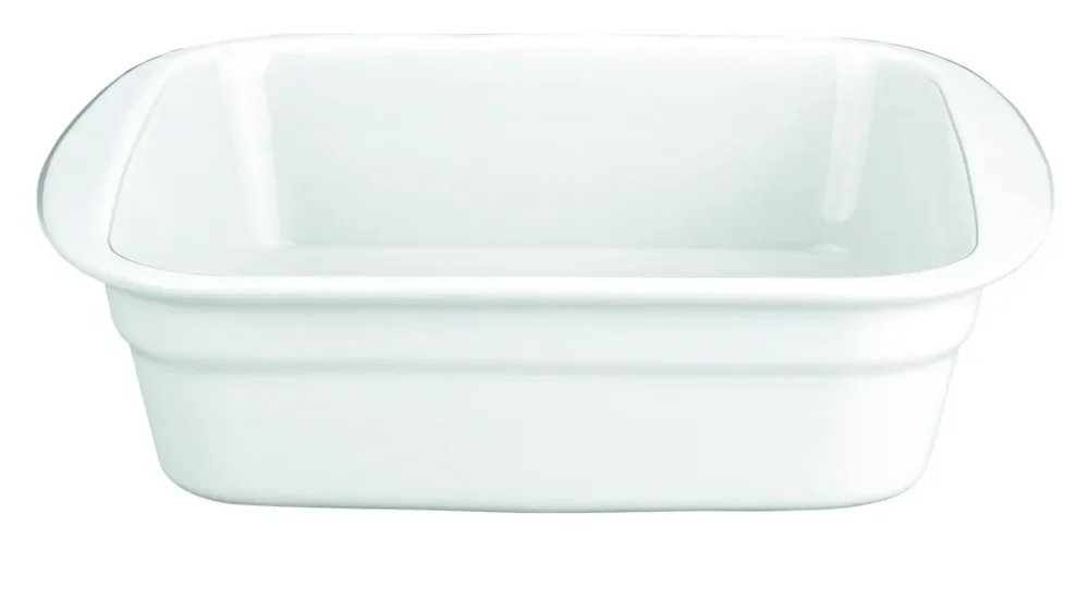 Vente Flash Plat à lasagnes carré blanc porcelaine culinaire 24x24 cm Pillivuyt