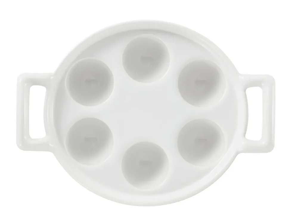Plat à escargots ovale blanc porcelaine culinaire 14x12,7 cm Belle Cuisine Revol Affaire À Saisir
