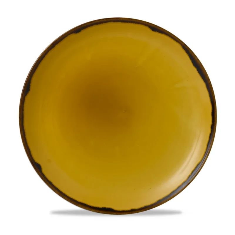 Assiette à pizza rond Mustard porcelaine vitrifiée Ø 32,4 cm Harvest Dudson Marque