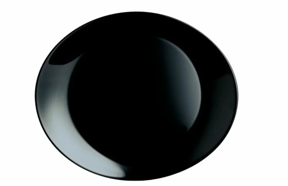 Meilleur Prix Assiette à steak ovale noir verre trempé 30x26 cm EvolutionsArcoroc