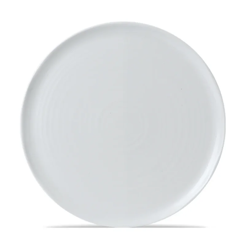 Solde Assiette à pizza rond blanc porcelaine vitrifiée Ø 31,8 cm White Dudson
