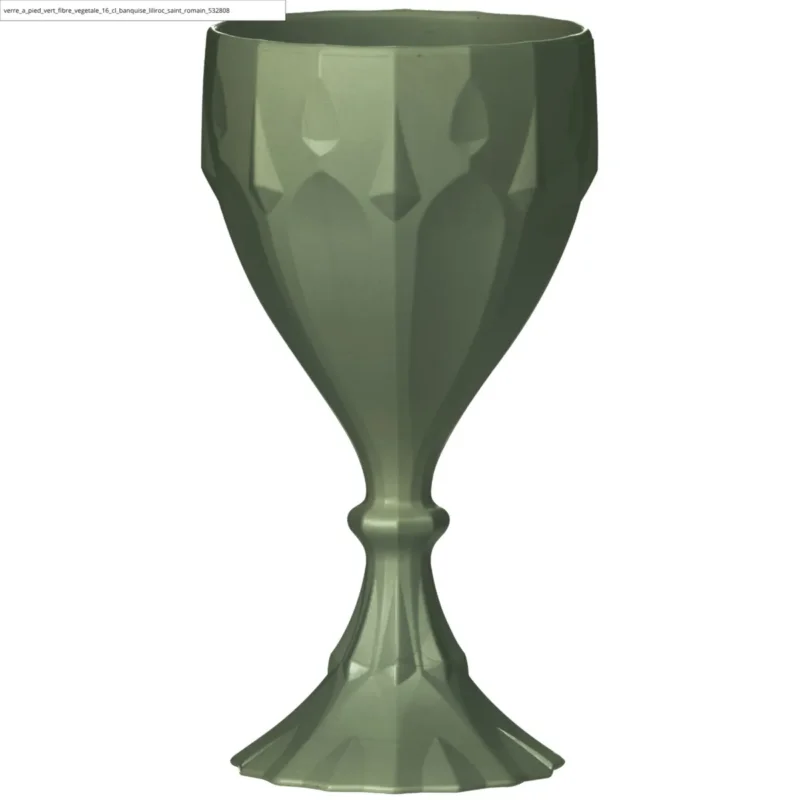 Jusqu’à Épuisement Des Stocks Verre à pied vert fibre végétale 16 cl Banquise Liliroc Saint Romain