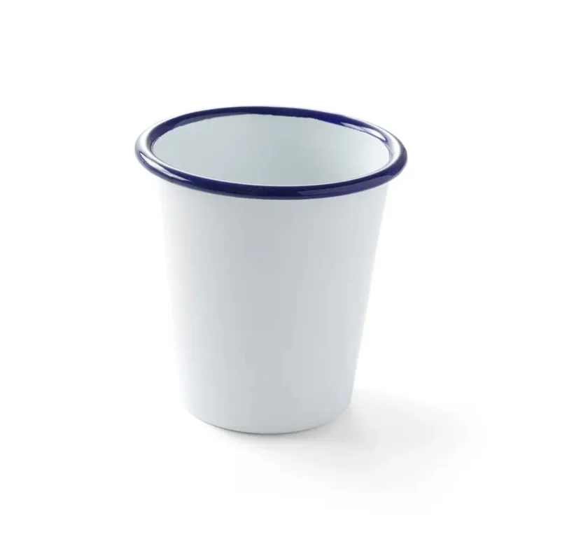 Achat Immédiat Gobelet rond blanc acier émaillé 40 cl Hendi
