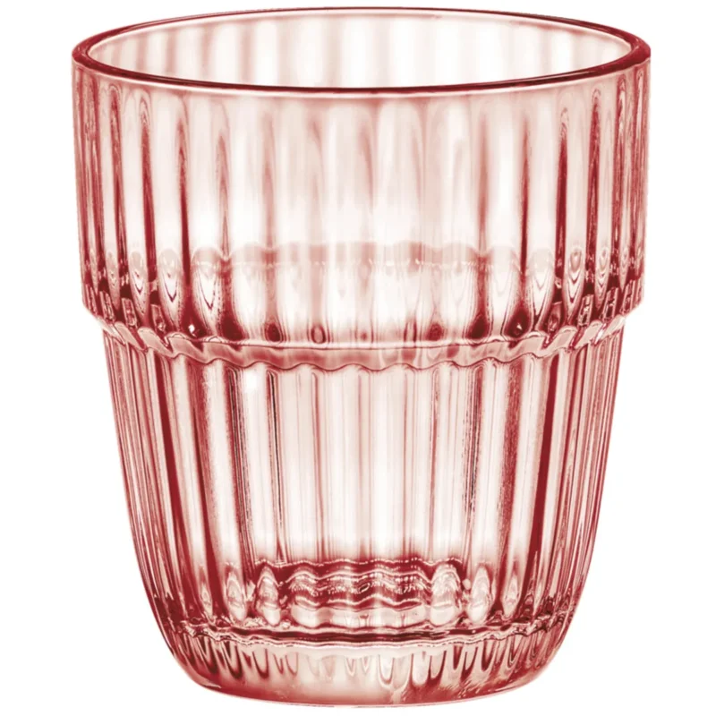 Pas Cher Gobelet forme basse rose verre trempé 30 cl Barshine Bormioli Rocco