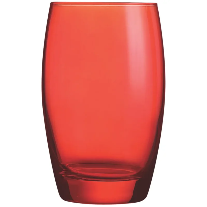 Gobelet forme haute rouge verre 35 cl Salto Arcoroc Prix Réduit
