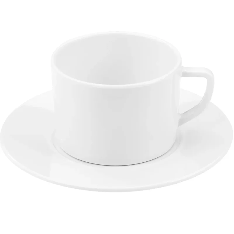 Bon Plan Tasse à thé rond blanc mélamine 23 cl Ø 8 cm Prestige Platex