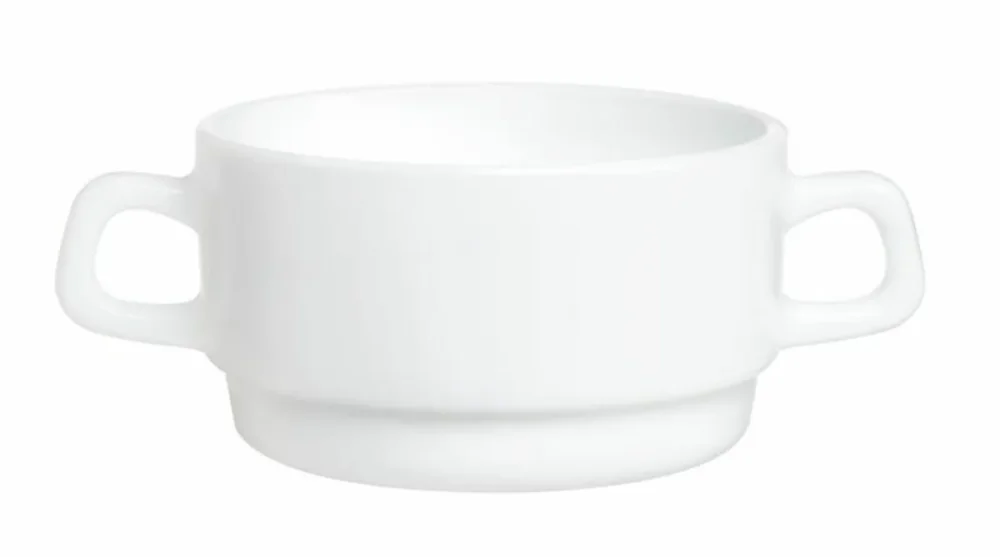 Bol rond blanc verre opal 32 cl Ø 10 cm Restaurant Arcoroc Populaire