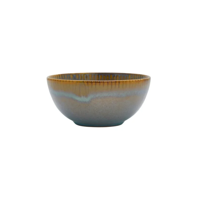 Populaire Bowl rond bleu vert grès émaillé Ø 14 cm Lotus Accolade
