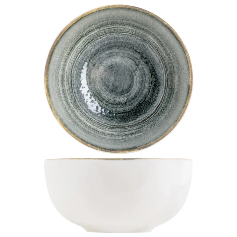 Acheter En Ligne Bol coupe rond gris anthracite porcelaine Ø 10 cm Terra Pro.mundi