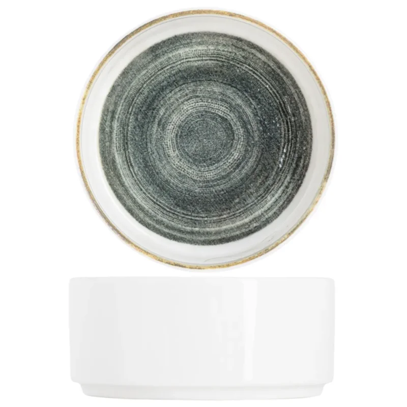 Bol droit rond gris anthracite porcelaine Ø 12 cm Terra Pro.mundi Offre Spéciale