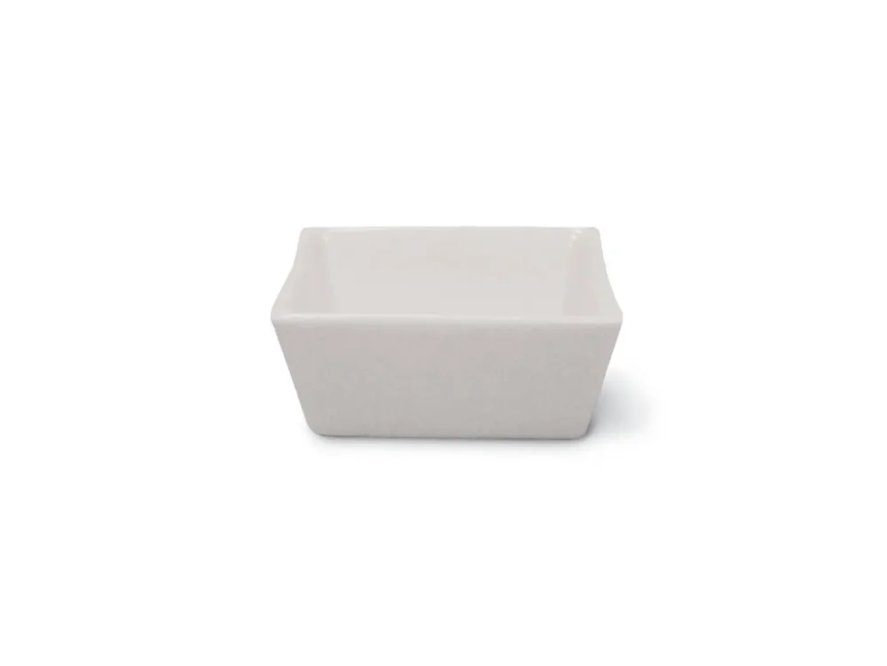 Coupelle carré ivoire porcelaine vitrifiée 6 cm Allspice Rak Promotion