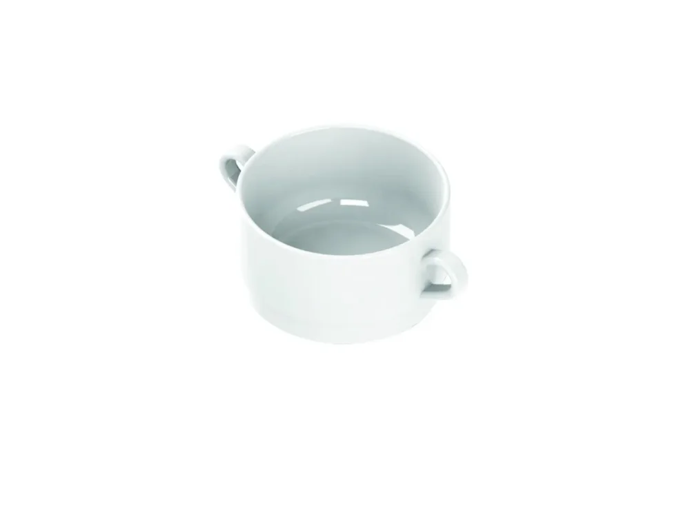 Acheter En Ligne Bol bouillon empilable avec anses rond blanc porcelaine Ø 16 cm Presto Accolade