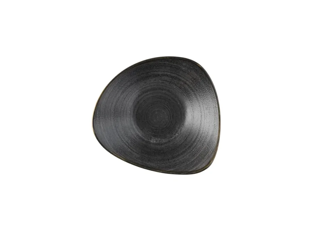 Bol triangulaire Raw Black porcelaine vitrifiée 18,5x18,5 cm Stonecast Raw Churchill Offre Spéciale