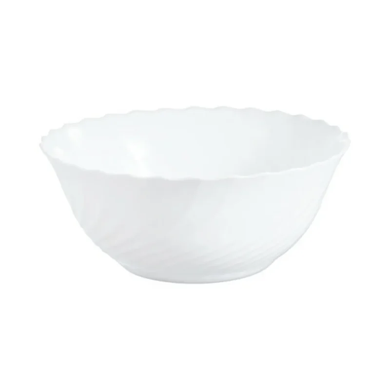 Certifié Bol à salade rond blanc verre opal Ø 23,9 cm Trianon Arcoroc