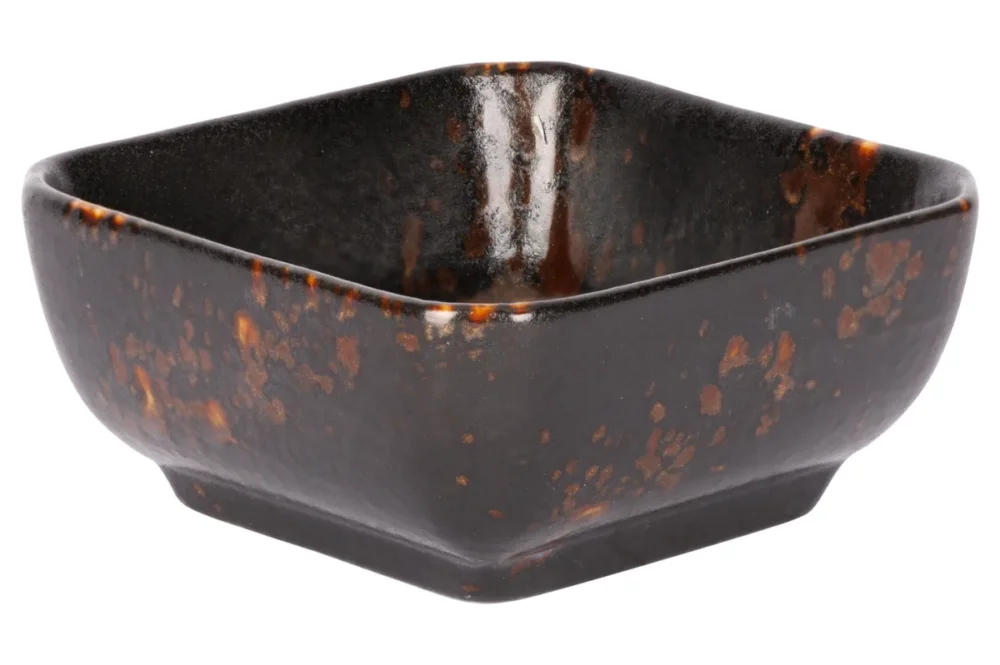 Marque Coupelle carré noir porcelaine 8 cm Etna Proof