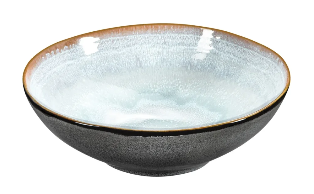 Produit De Marque Bol à salade rond bleu grès émaillé Ø 24 cm Shadow Medard De Noblat