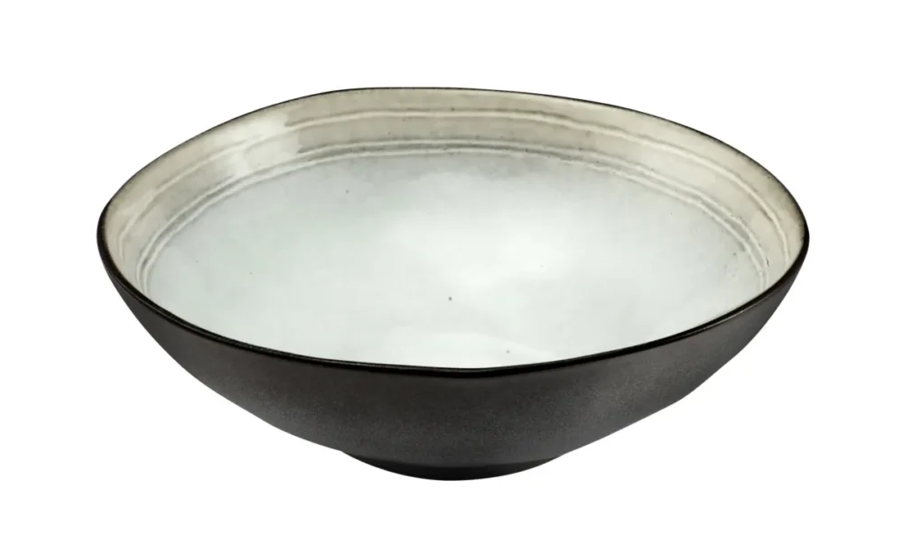 Bol à salade rond blanc grès émaillé Ø 24 cm Shadow Medard De Noblat Seulement Aujourd’hui
