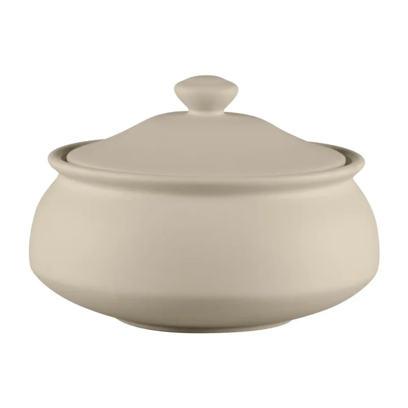 Bol avec couvercle rond baantna argila Décor Prima porcelaine Ø 18,5 cm Earth Rak Livraison Gratuite
