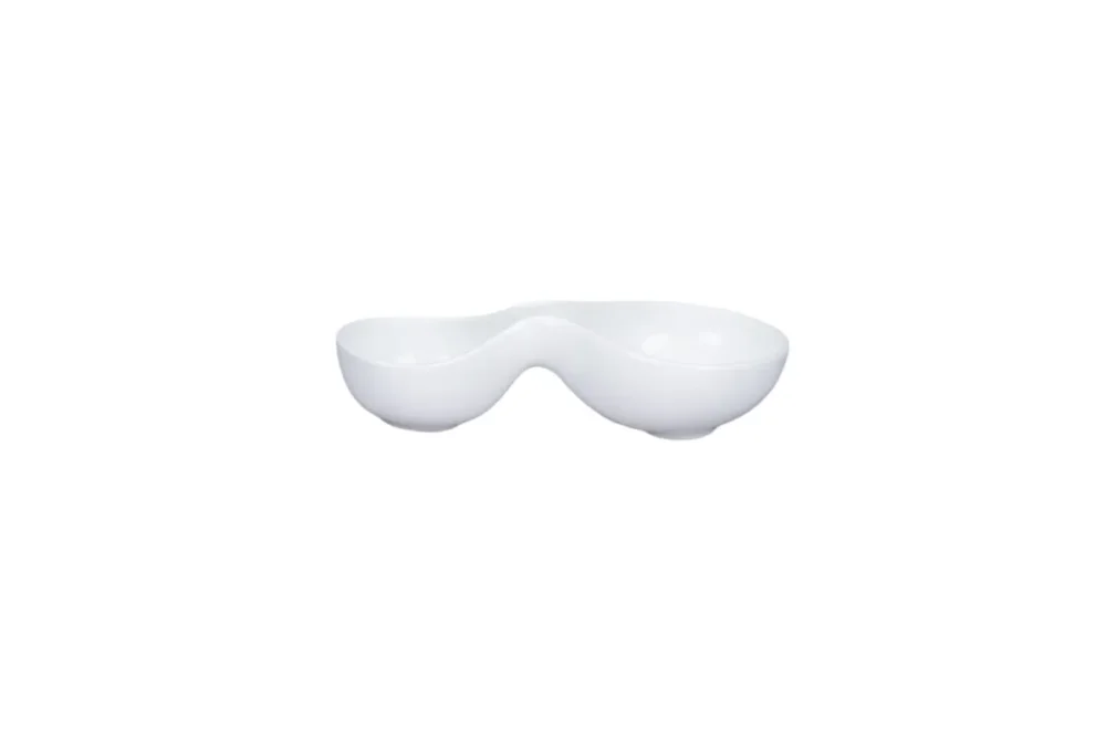 Coupelle blanc porcelaine bone china 18 cm Feelings Rak Pas Cher