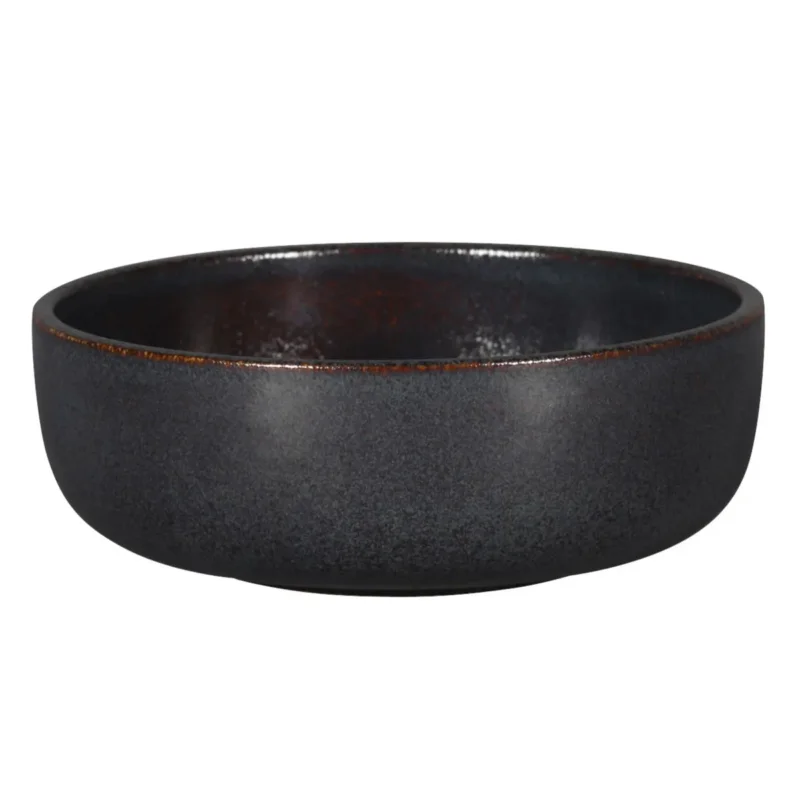 Acheter En Ligne Bol rond noir porcelaine vitrifiée Ø 16 cm Rakstone Ease Rak