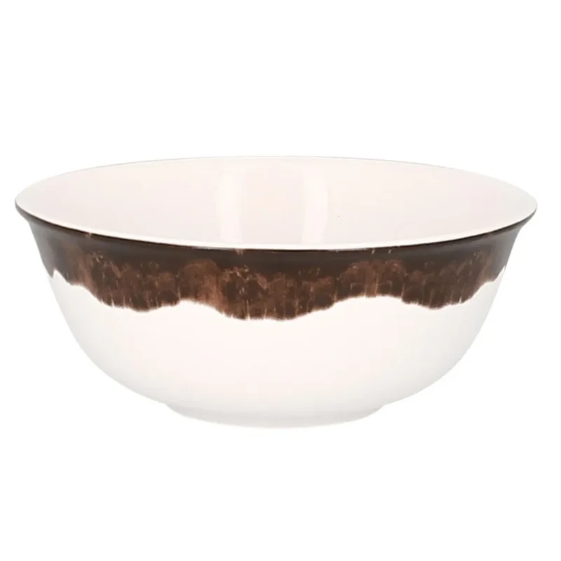 Livraison Express Bol rond marron porcelaine vitrifiée Ø 16 cm Woodart Rak