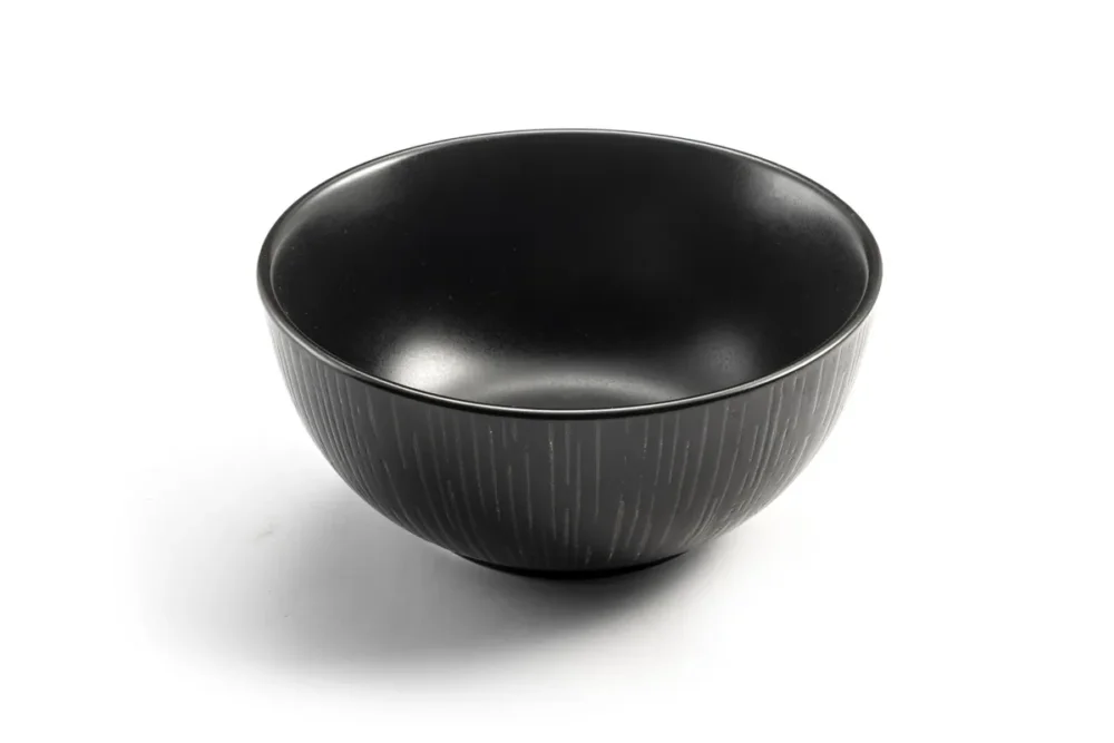 Expédié Aujourd’hui Bol rond noir grès émaillé 60 cl Ø 15 cm Magma Medard De Noblat