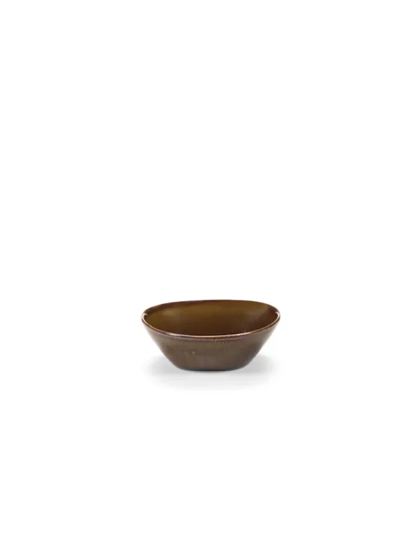 Marque Bol ovale ocre grès émaillé 12,8 cm Out Of Lines Serax