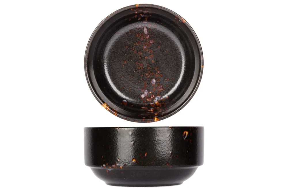 Offre Limitée Coupelle rond noir porcelaine Ø 11 cm Etna Proof