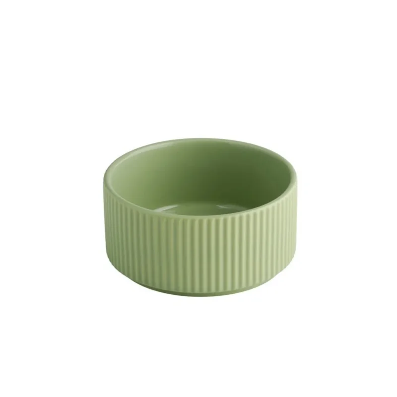 Coupelle rond vert porcelaine Ø 12,5 cm The Grid Aps Quantité Limitée